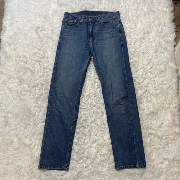 Levis 505 Jeans Mens 30x32 Straight Leg Blue Denim - Picture 1 of 10